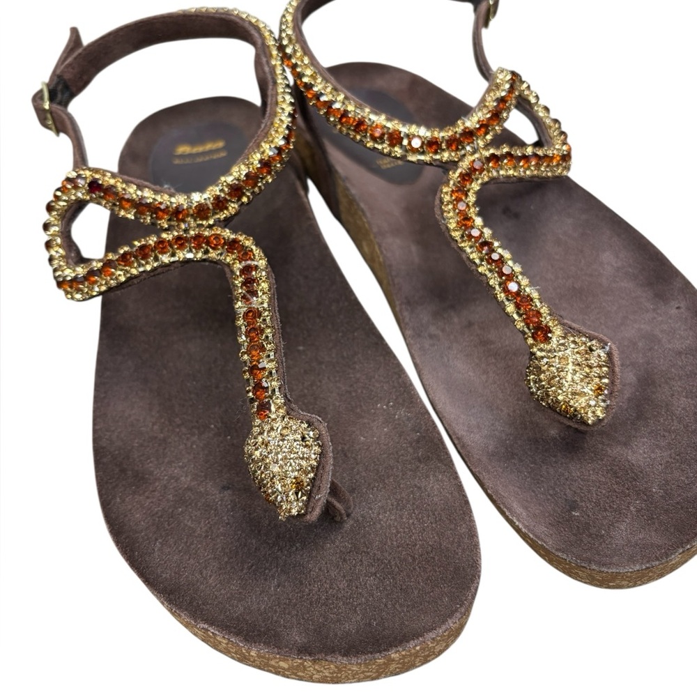 Bata Snake Thong Sandals Italian Made Size 39 - Picture 9 of 16